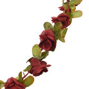 Guirnaldas de flores de Navidad 6 uds rojo tinto 250 cm - Vetonek