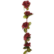 Guirnaldas de flores de Navidad 6 uds rojo tinto 250 cm - Vetonek