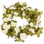 Vetonek Guirnaldas de flores de Navidad 6 uds blanco 250 cm