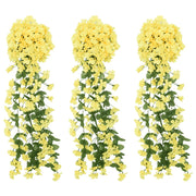 Guirnaldas de flores de navidad 3 uds amarillo 85 cm v6887 Vetonek