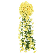 Vetonek Guirnaldas de flores de Navidad 3 uds amarillo 85 cm