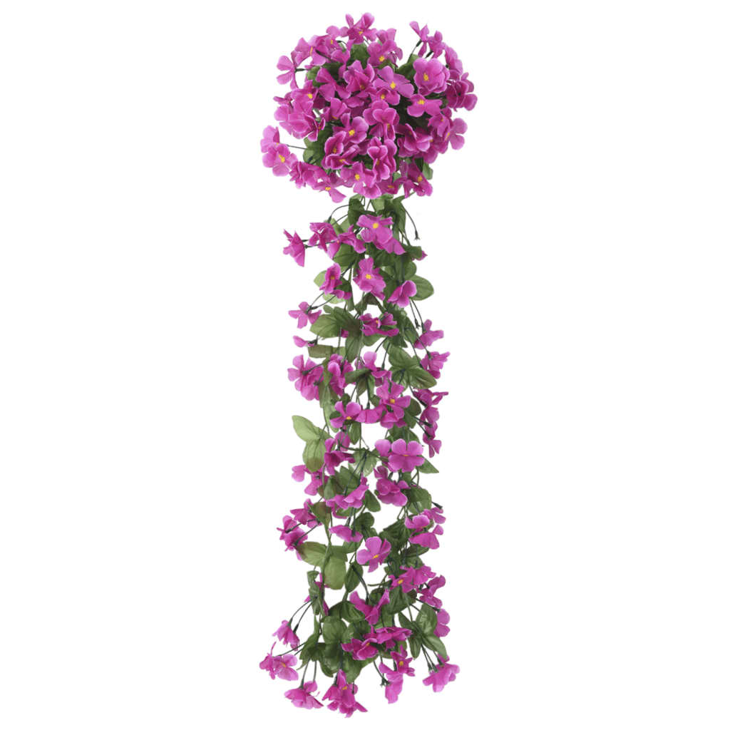Vetonek Guirnaldas de flores de Navidad 3 uds morado claro 85 cm