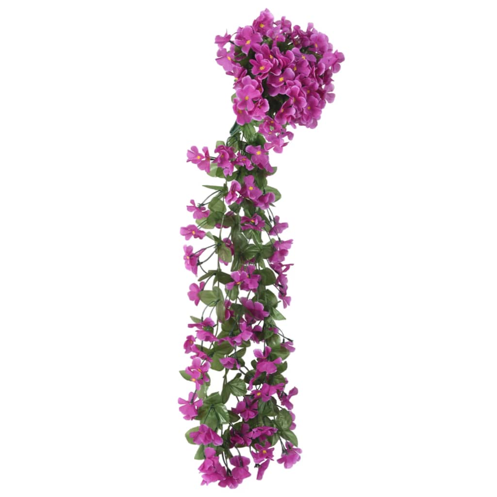Guirnaldas de flores de navidad 3 uds morado claro 85 cm v6900 - Vetonek