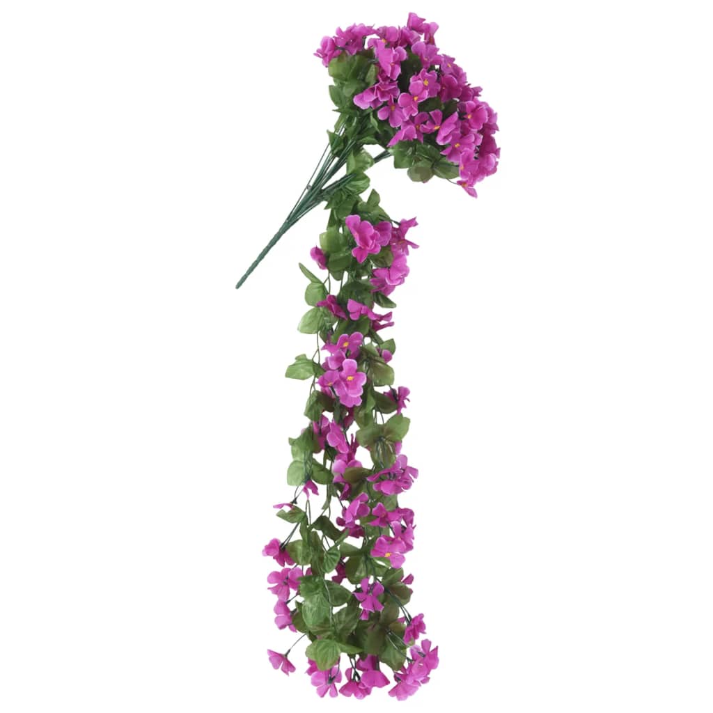 Guirnaldas de flores de navidad 3 uds morado claro 85 cm v6900 - Vetonek