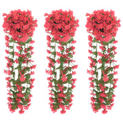 Guirnaldas de flores de navidad 3 uds rosa 85 cm v6917 Vetonek