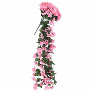 Guirnaldas de flores de Navidad 3 uds rosa 85 cm - Vetonek