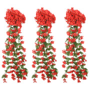 Guirnaldas de flores de navidad 3 uds rojo 85 cm v6931 Vetonek