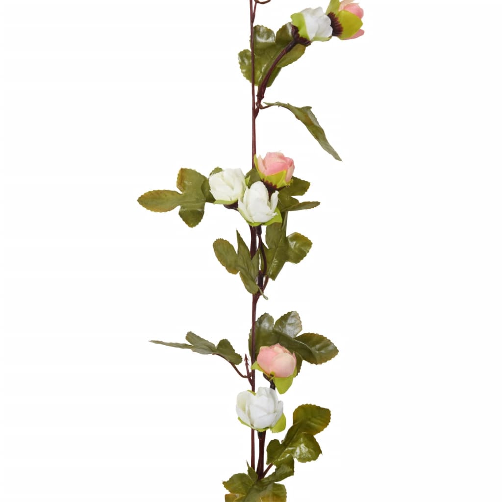 Guirnaldas de flores de navidad 6 uds champagne 215 cm v6993 - Vetonek