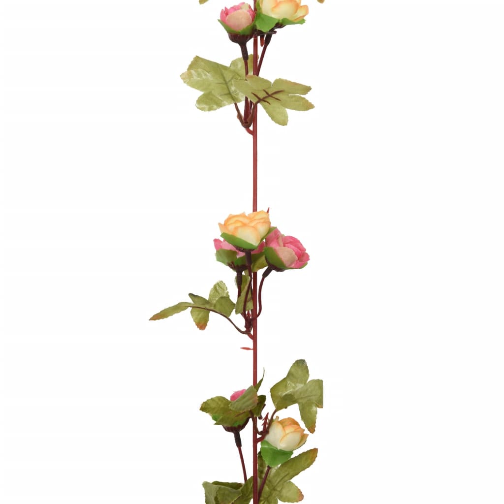 Guirnaldas de flores de navidad 6 uds rosa 215 cm v7020 - Vetonek