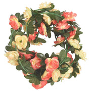 Vetonek Guirnaldas de flores de Navidad 6 uds rosa y champagne 240 cm
