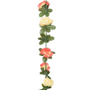 Guirnaldas de flores de navidad 6 uds rosa y champagne 240 cm v7044 - Vetonek