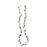 Guirnaldas de flores de navidad 6 uds azul y blanco 240 cm v7051 - Vetonek