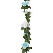 Guirnaldas de flores de navidad 6 uds azul y blanco 240 cm v7051 - Vetonek