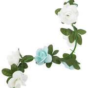 Guirnaldas de flores de navidad 6 uds azul y blanco 240 cm v7051 - Vetonek