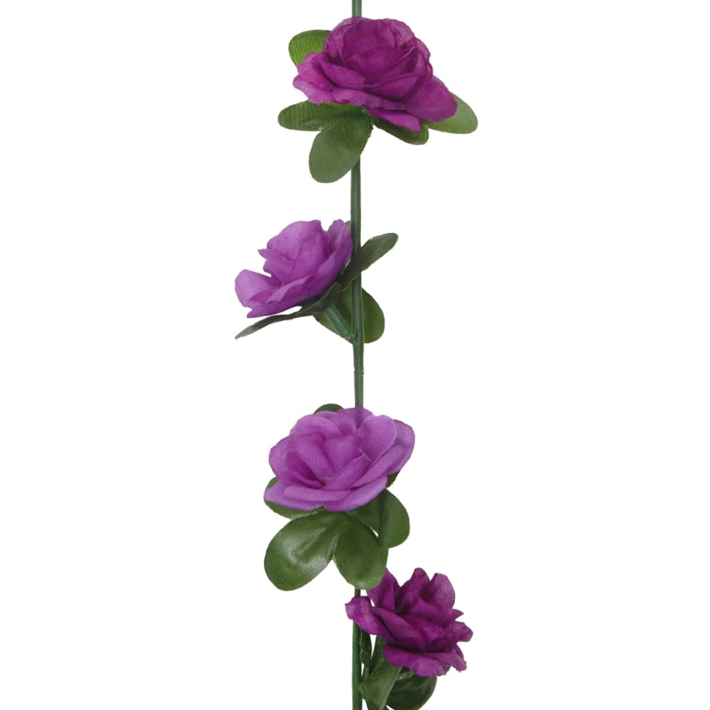 Guirnaldas de flores de navidad 6 uds morado claro 240 cm v7068 - Vetonek