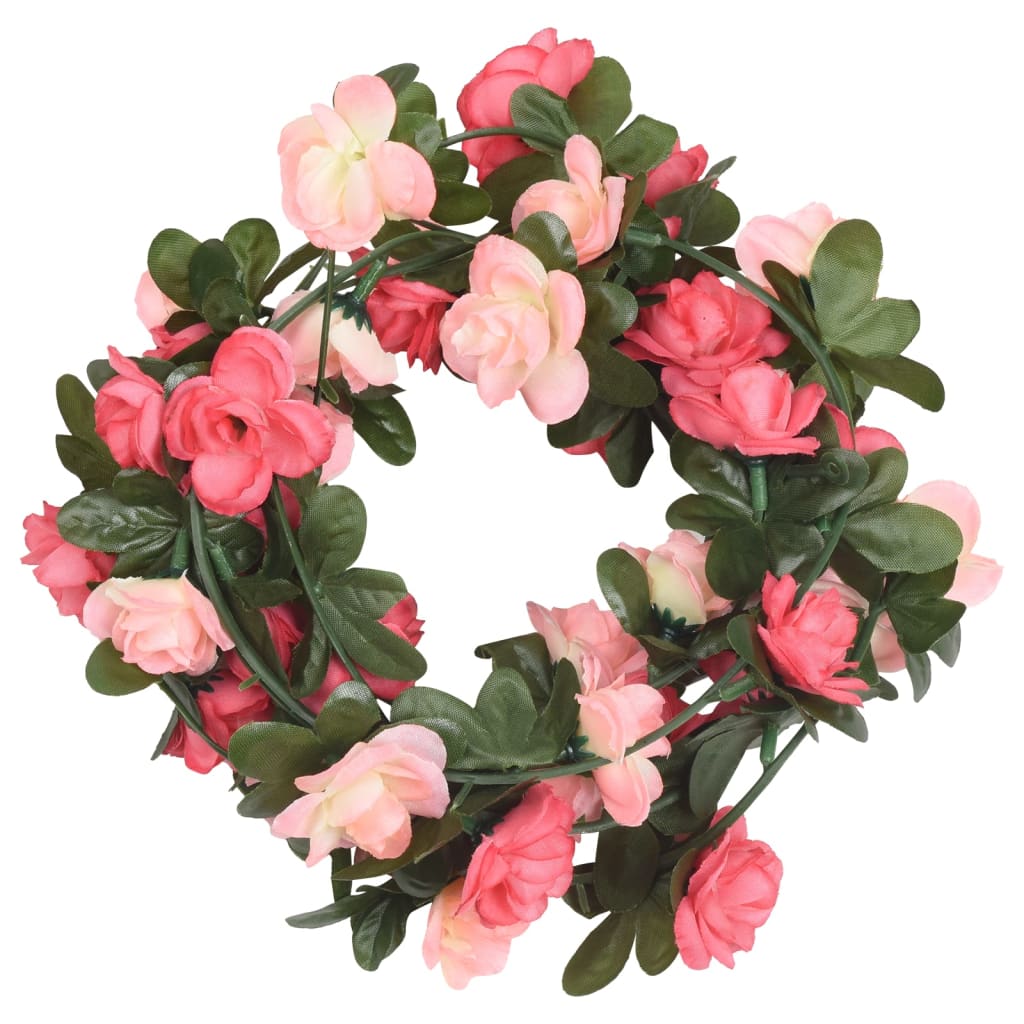 Vetonek Guirnaldas de flores de Navidad 6 uds rosa 240 cm