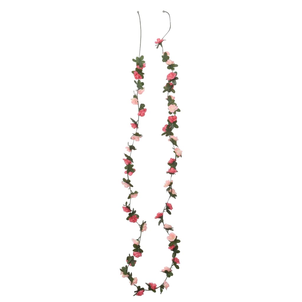 Guirnaldas de flores de navidad 6 uds rosa 240 cm v7075 - Vetonek