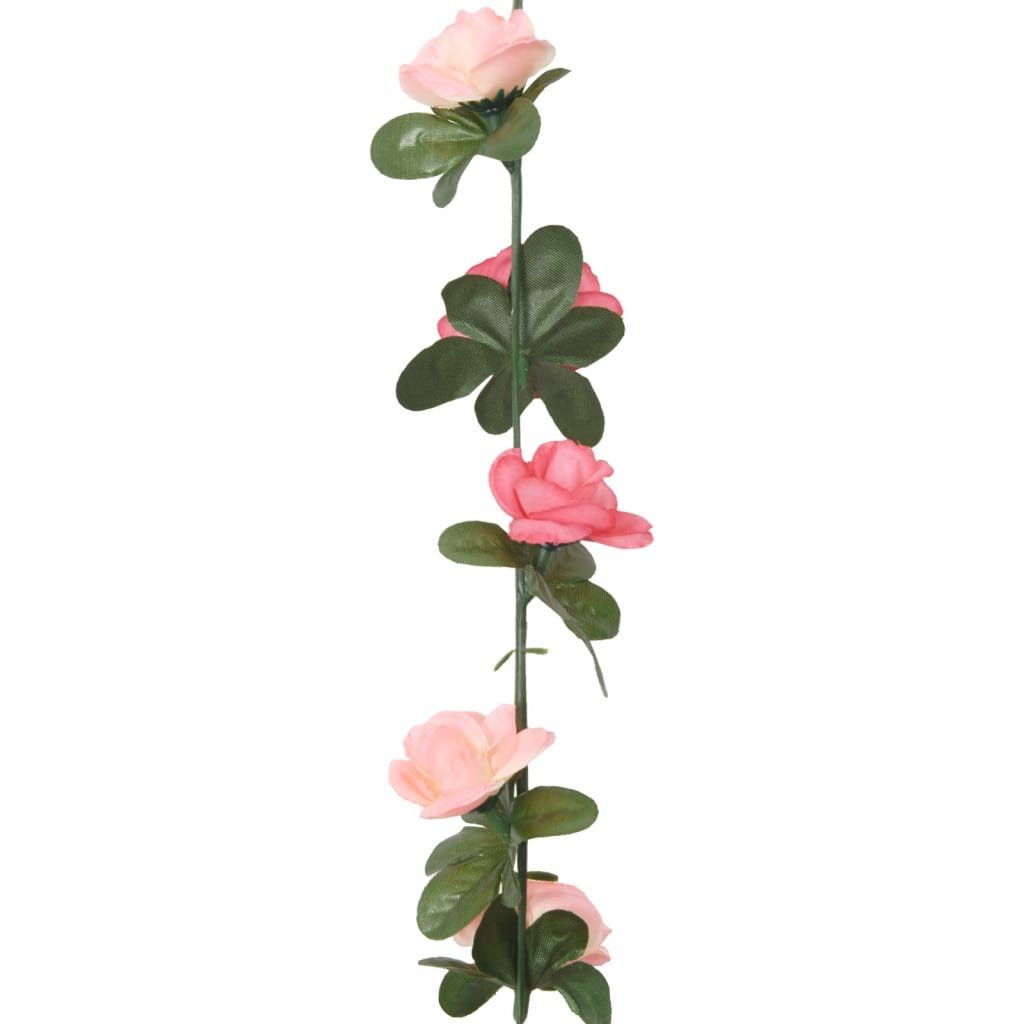 Guirnaldas de flores de navidad 6 uds rosa 240 cm v7075 - Vetonek