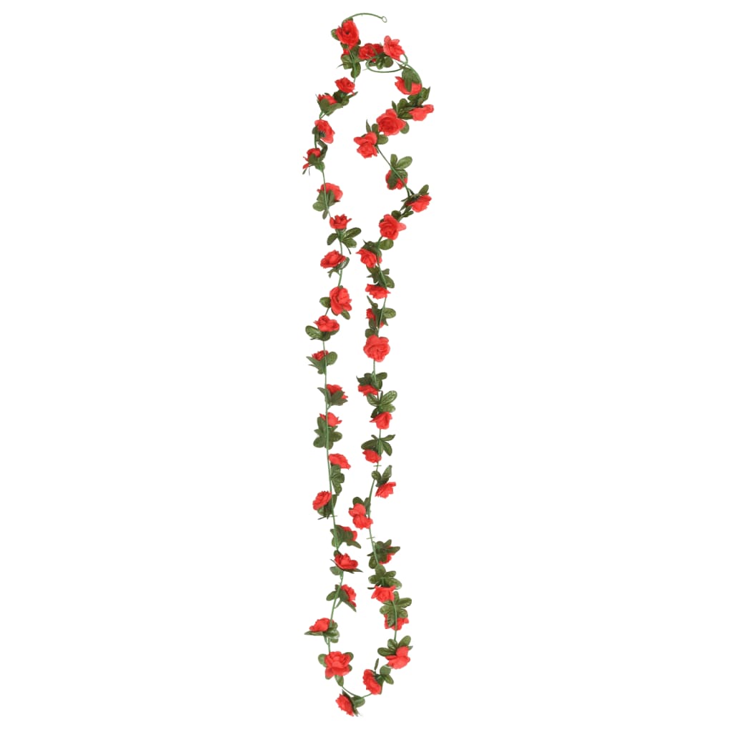 Guirnaldas de flores de navidad 6 uds rojo 240 cm v7099 - Vetonek
