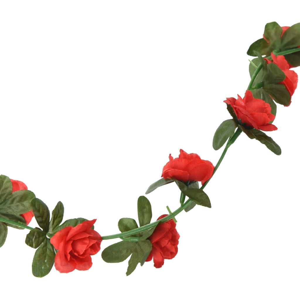 Guirnaldas de flores de navidad 6 uds rojo 240 cm v7099 - Vetonek