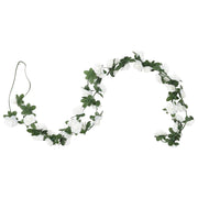 Guirnaldas de flores de Navidad 6 uds blanco 240 cm - Vetonek