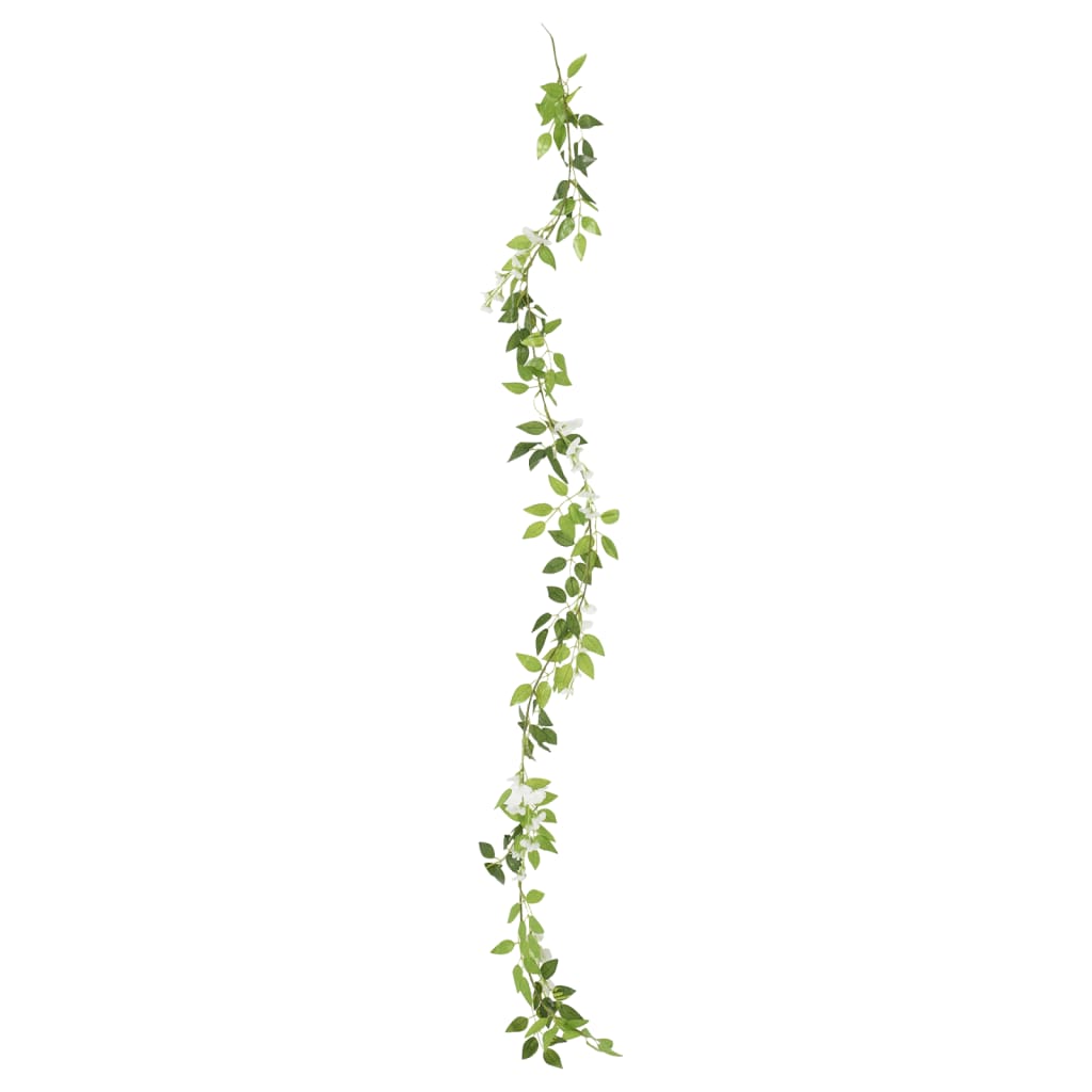Guirnaldas de flores de navidad 6 uds blanco 200 cm v7112 - Vetonek