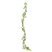 Guirnaldas de flores de Navidad 6 uds morado 200 cm - Vetonek