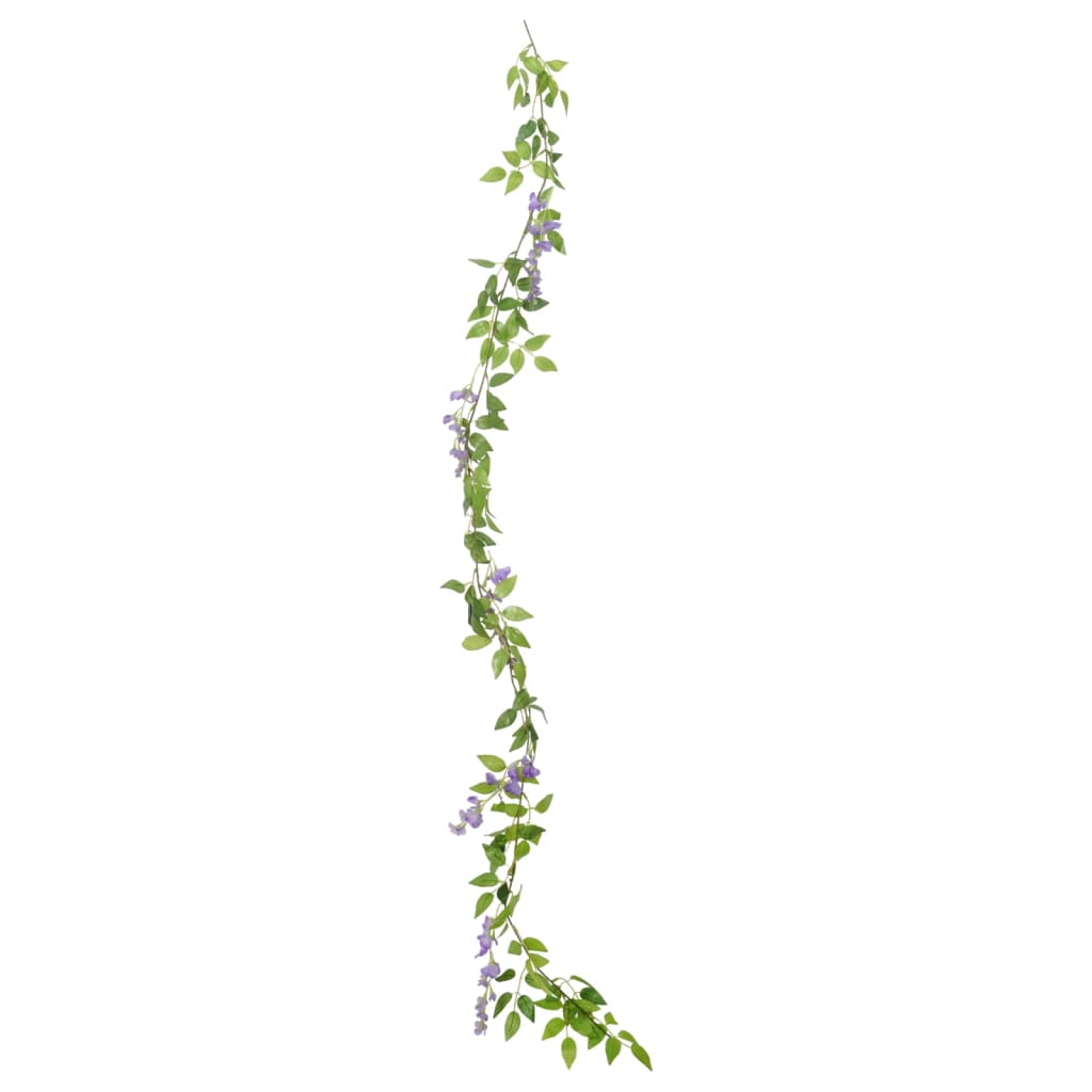 Guirnaldas de flores de Navidad 6 uds morado 200 cm - Vetonek