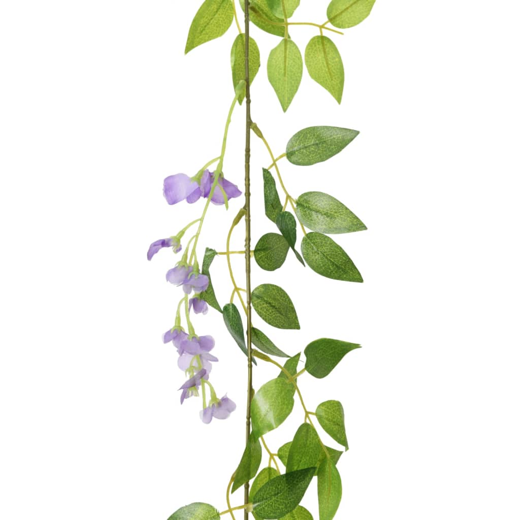 Guirnaldas de flores de Navidad 6 uds morado 200 cm - Vetonek