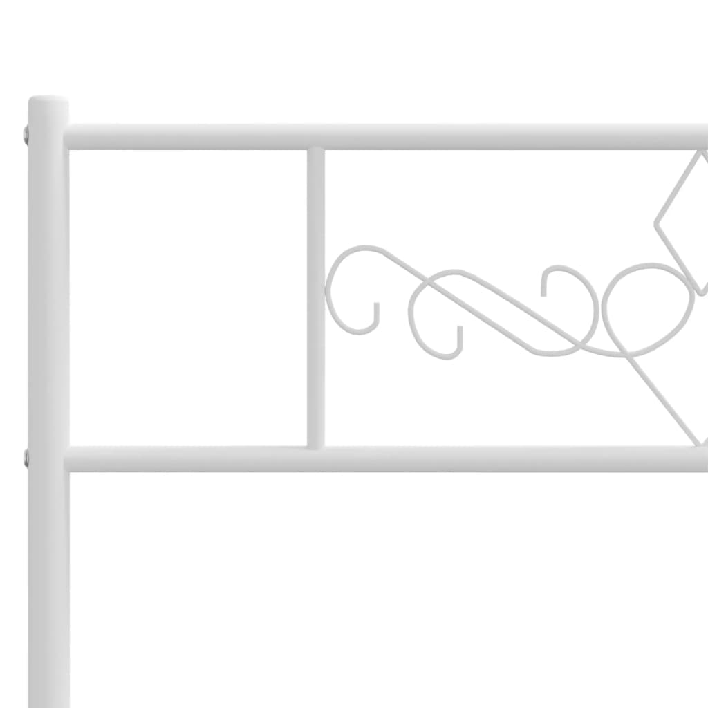 Estructura cama sin colchón con estribo metal blanco 183x213 cm vidaXL