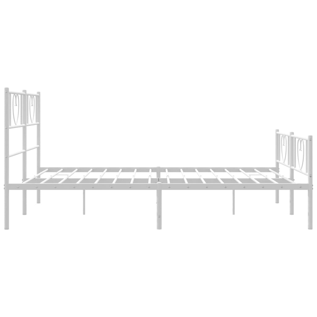 Estructura cama sin colchón con estribo metal blanco 120x190 cm vidaXL