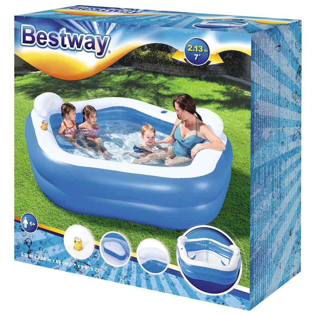 Piscina Family Fun Lounge 213x206x69 cm