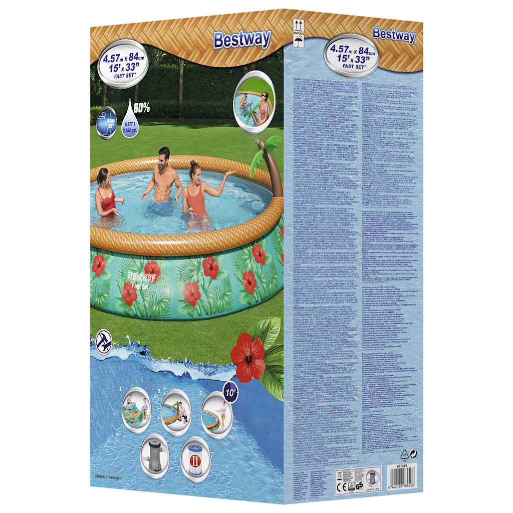 Piscina hinchable Fast Set serie Paradise Palms 457x84 cm