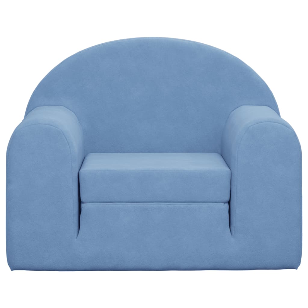 Sofá cama infantil felpa suave azul