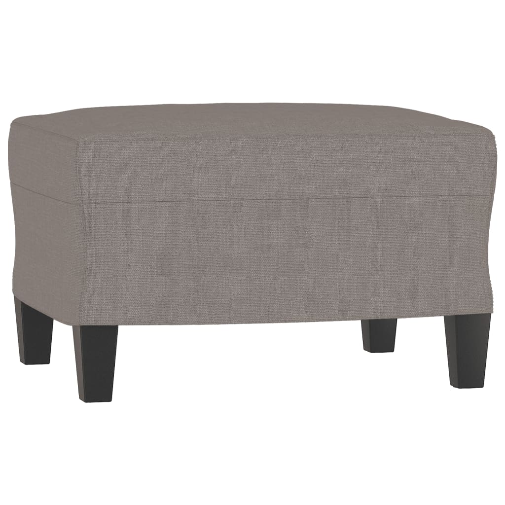 Sillón con taburete tela gris taupe 60 cm - Vetonek