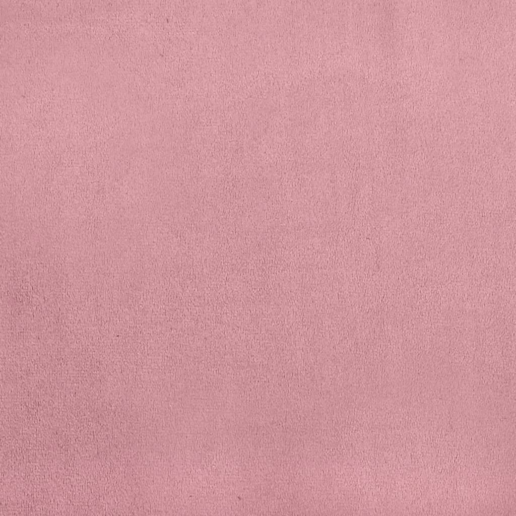 Sofá de 3 plazas con taburete de terciopelo rosa180 cm - Vetonek