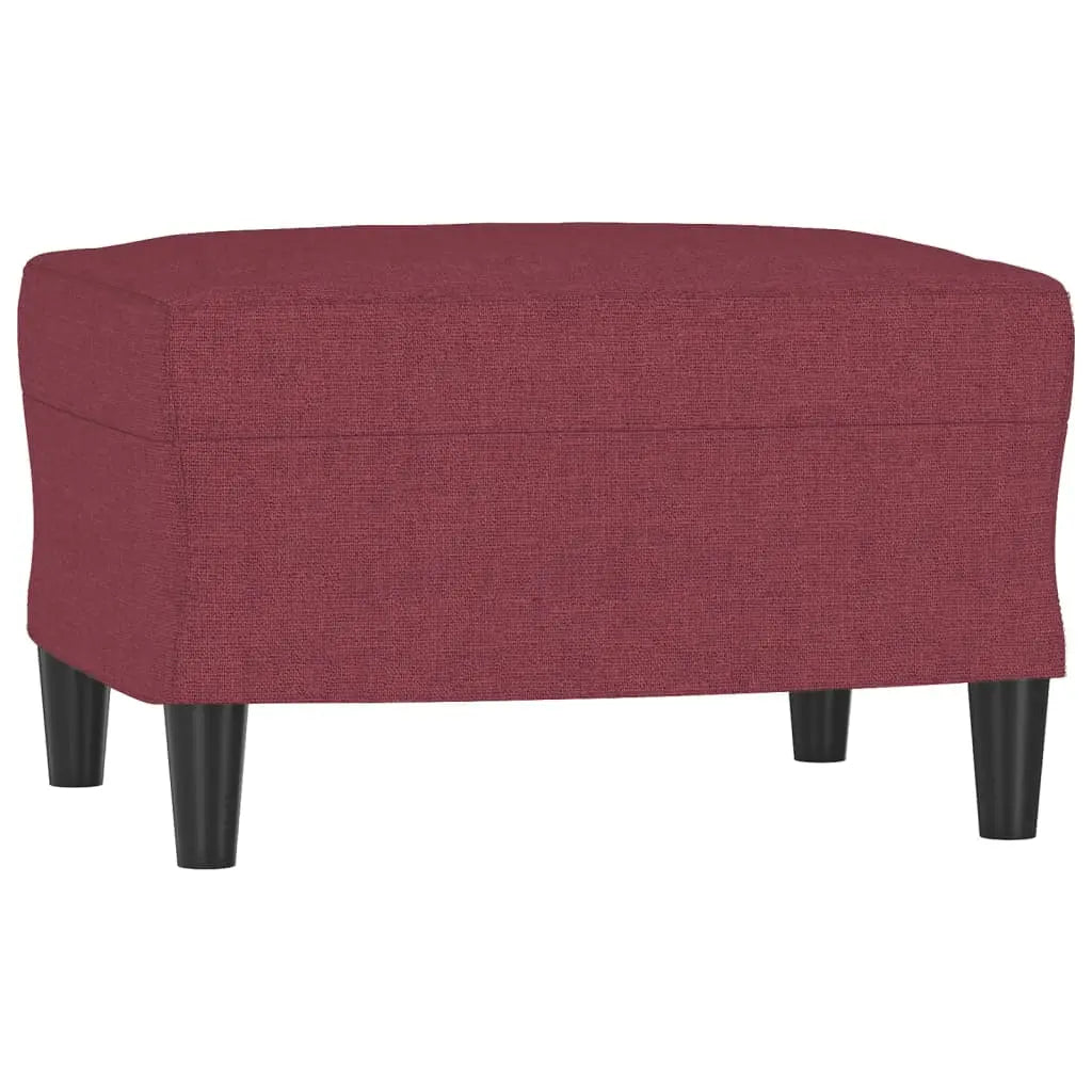 Sillón con taburete tela rojo tinto 60 cm Vetonek