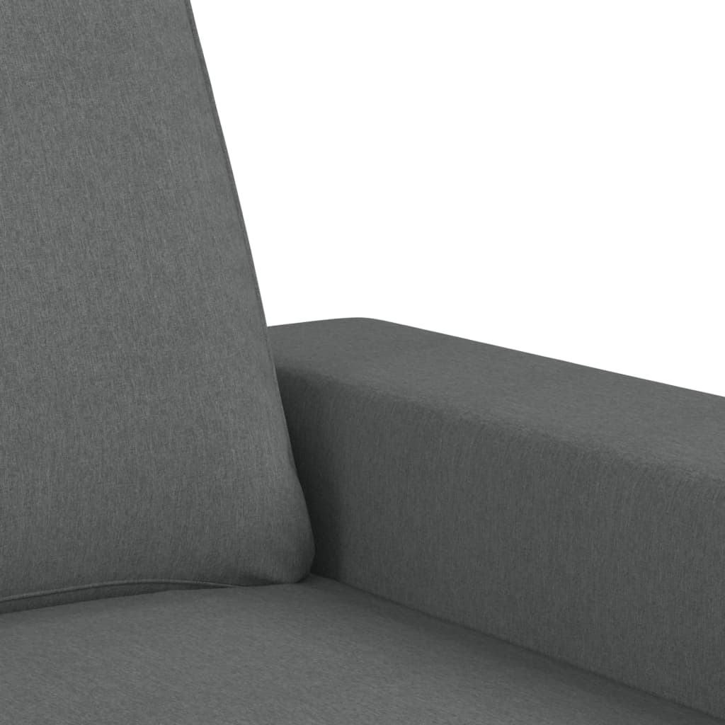 Sillón con taburete tela gris oscuro 60 cm vidaXL