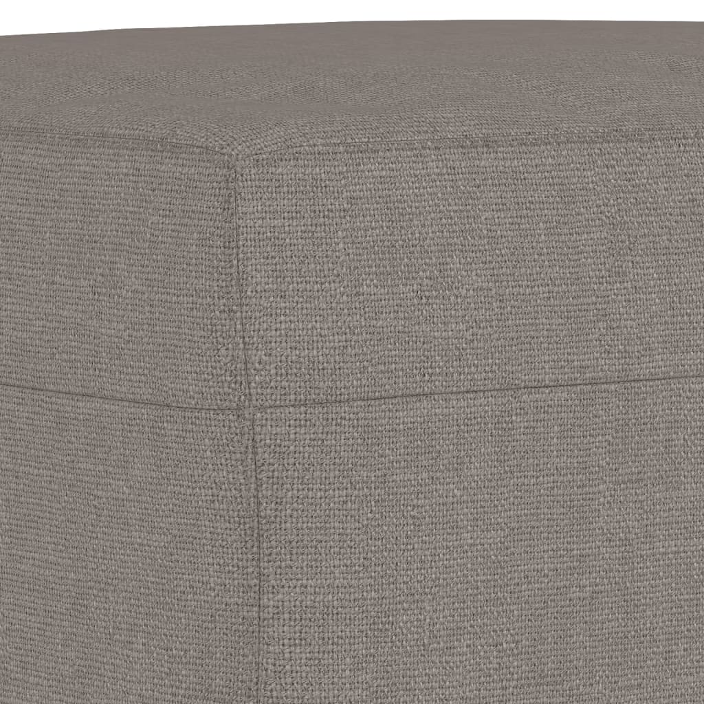 Sillón con taburete tela gris taupe 60 cm vidaXL