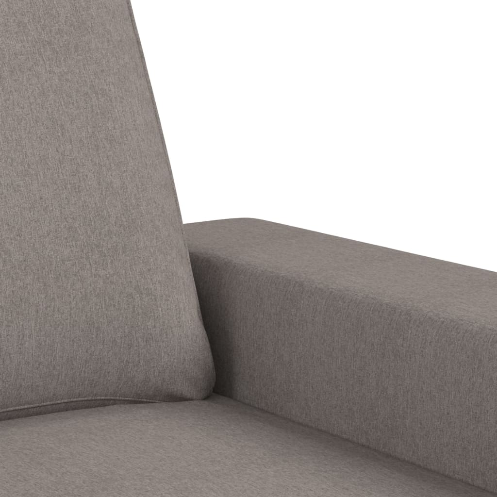 Sillón con taburete tela gris taupe 60 cm vidaXL