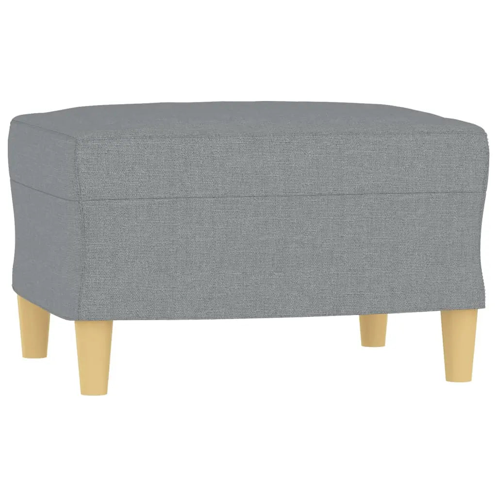 Sillón con taburete tela gris claro 60 cm Vetonek