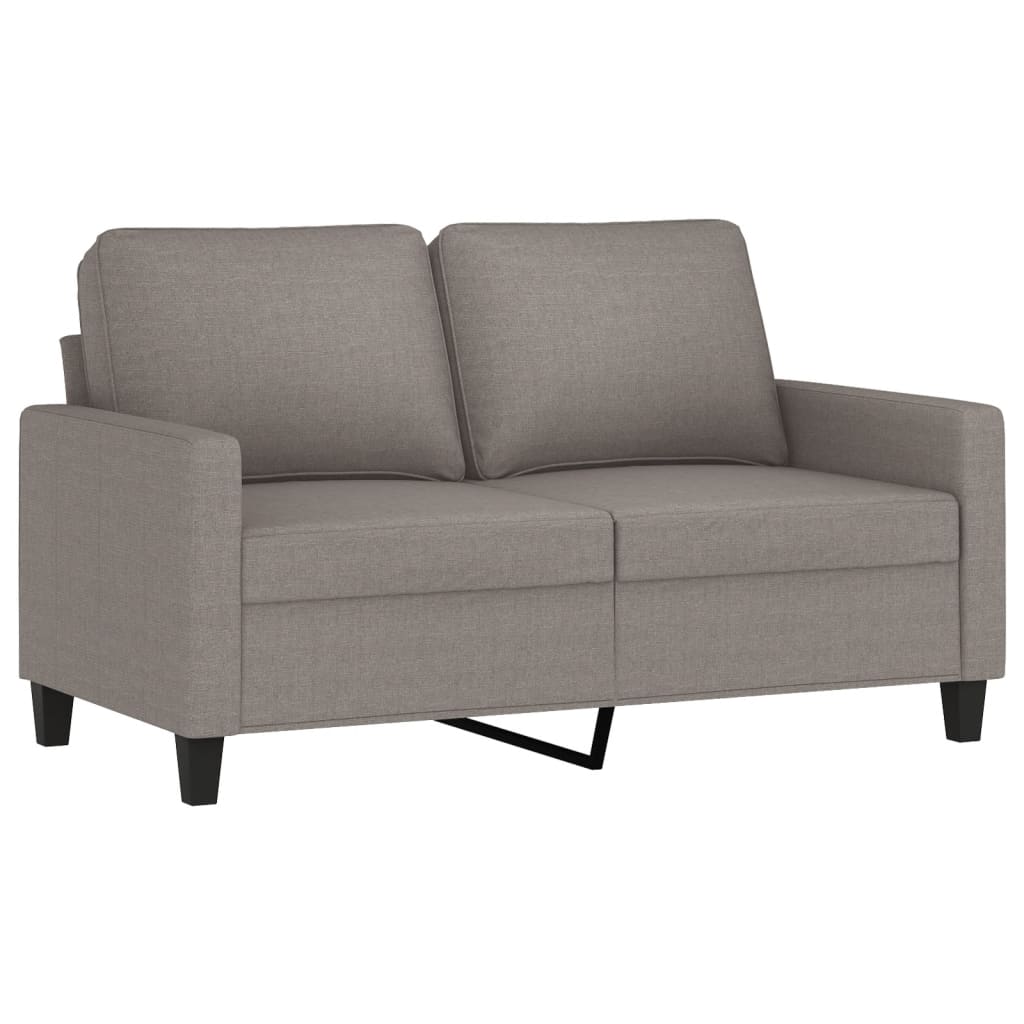 Sofas game with cushions 2 pieces Taupe gray fabric