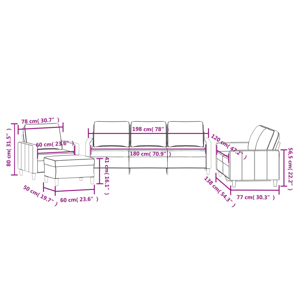 Sofas game with 4 pieces 4 pieces dark green velvet