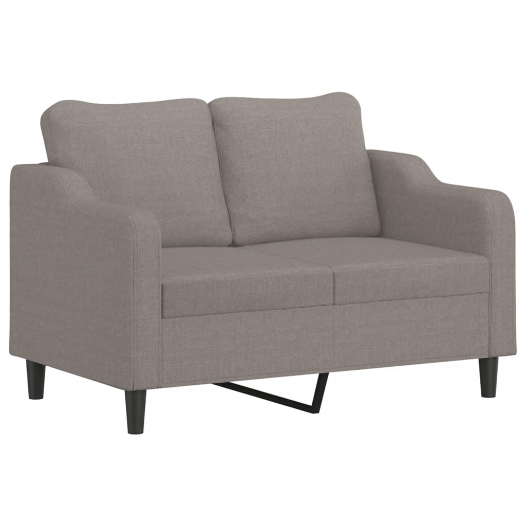 Sofas game with cushions 2 pieces Taupe gray fabric