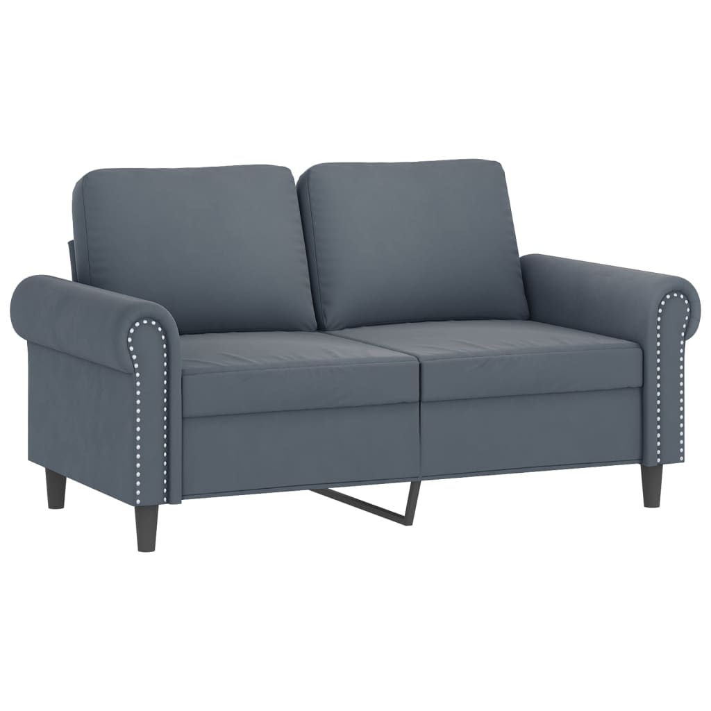 Sofas game with 2 pieces 2 pieces dark gray velvet