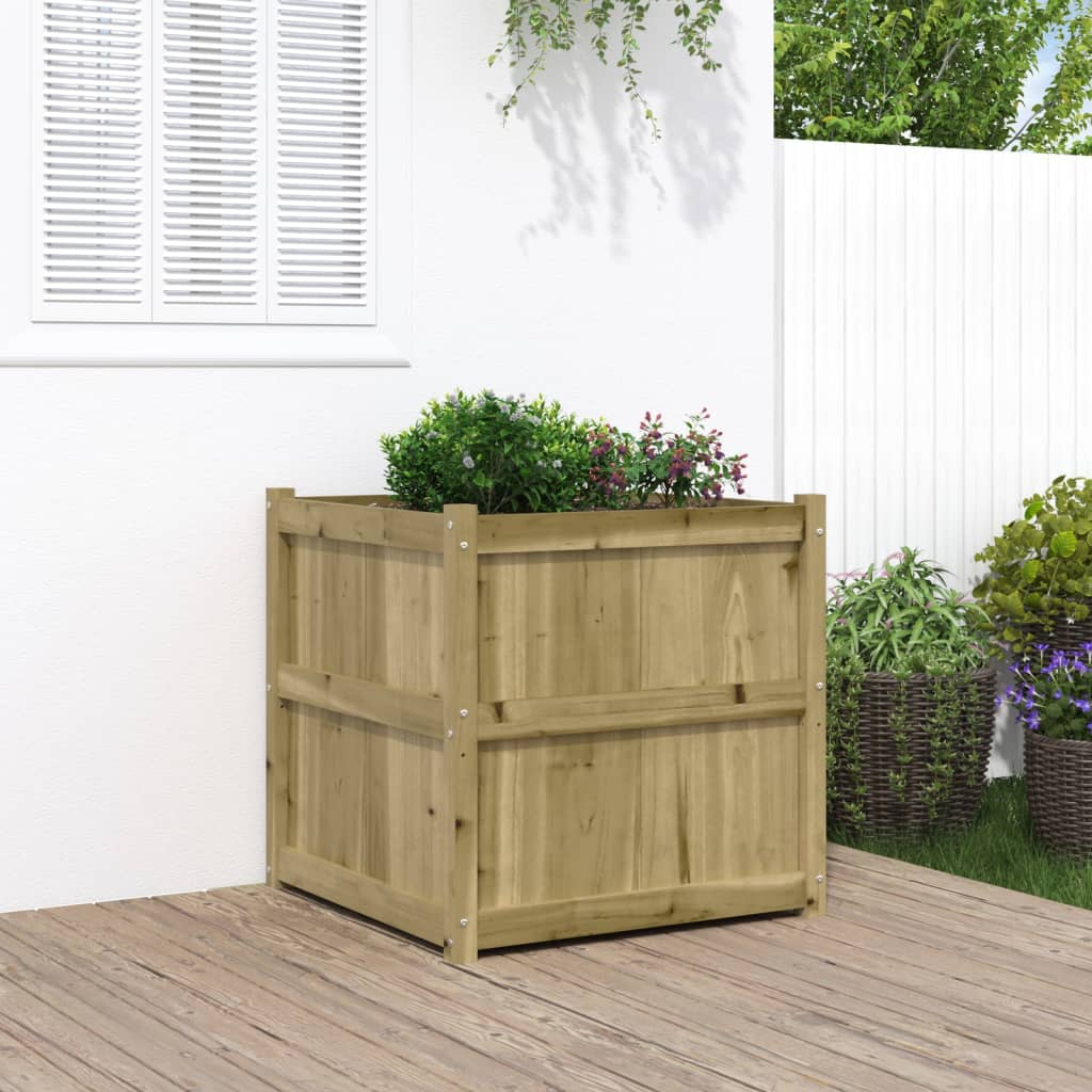 Jardinière en bois de pin imprégné 70x70x70 cm v5986 Vetonek