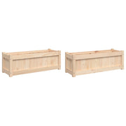 Vetonek Jardineras de exterior 2 unidades madera maciza de pino
