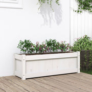 Jardinière en pin blanc massif 90x31x31 cm v6037 Vetonek