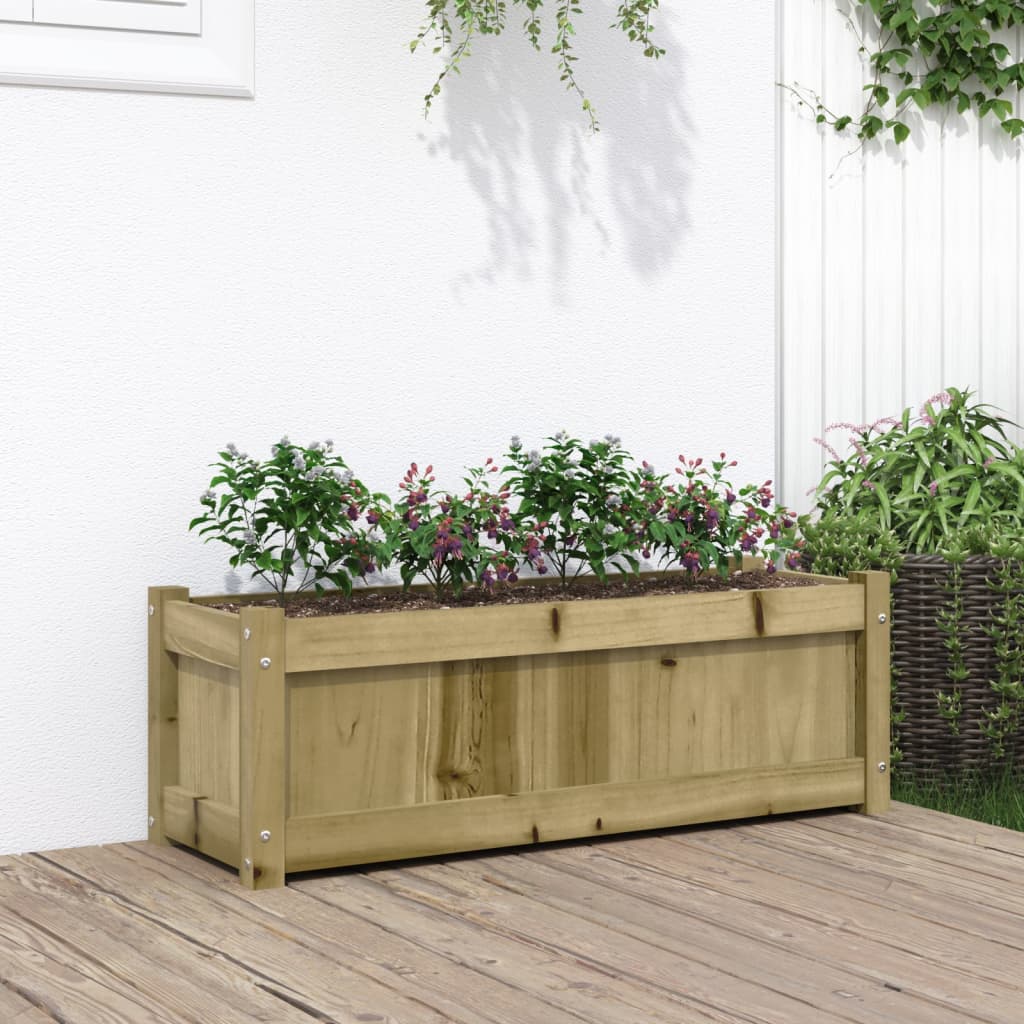 Vetonek Jardinera de madera de pino impregnada 90x31x31 cm