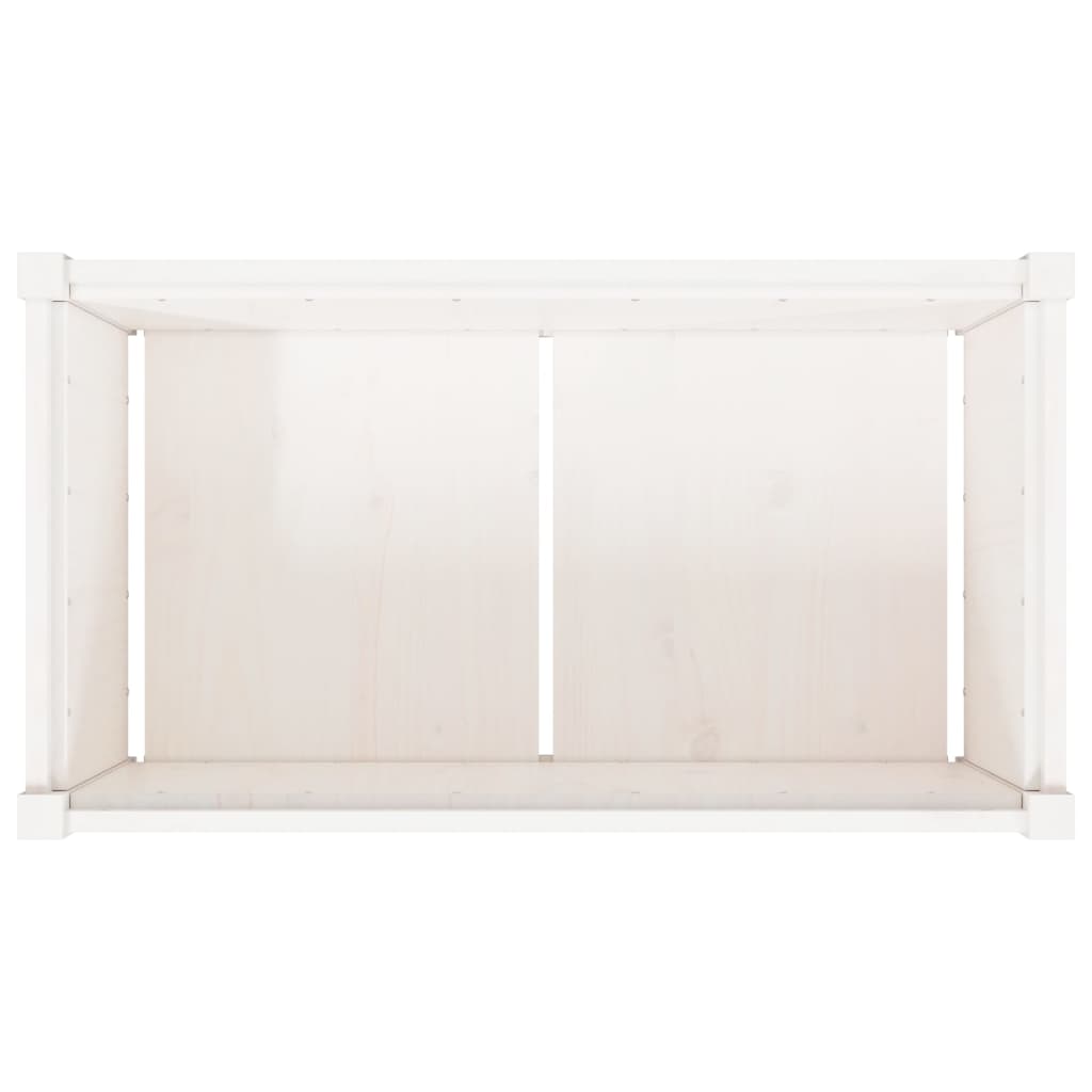 Jardinera de madera maciza de pino blanca 90x50x50 cm vidaXL